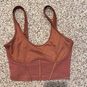 Alo Women's Rust corset Bra top